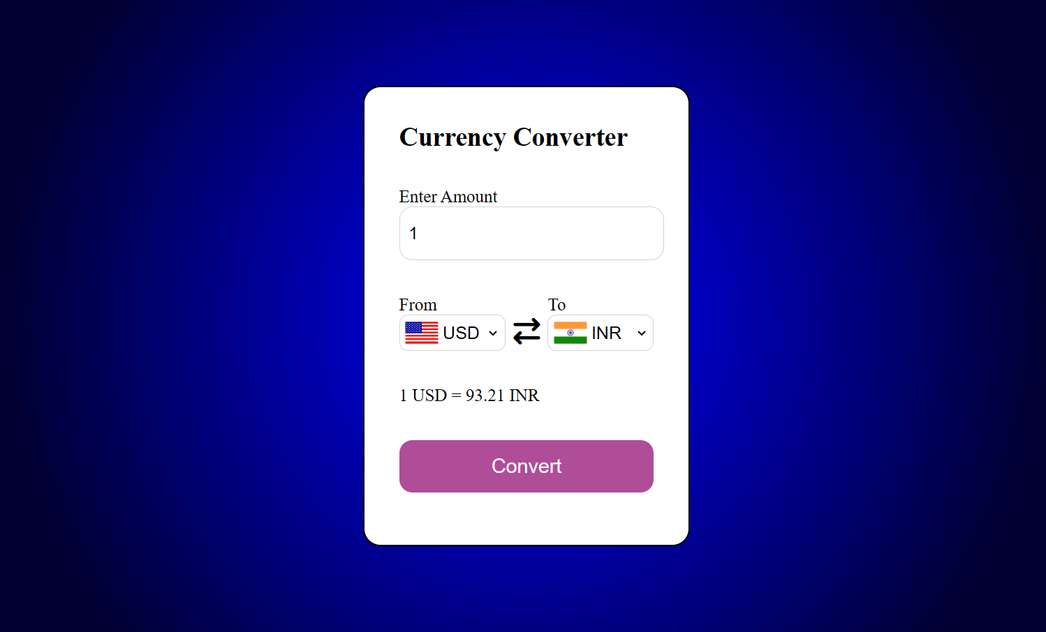 Currency Converter Screenshot