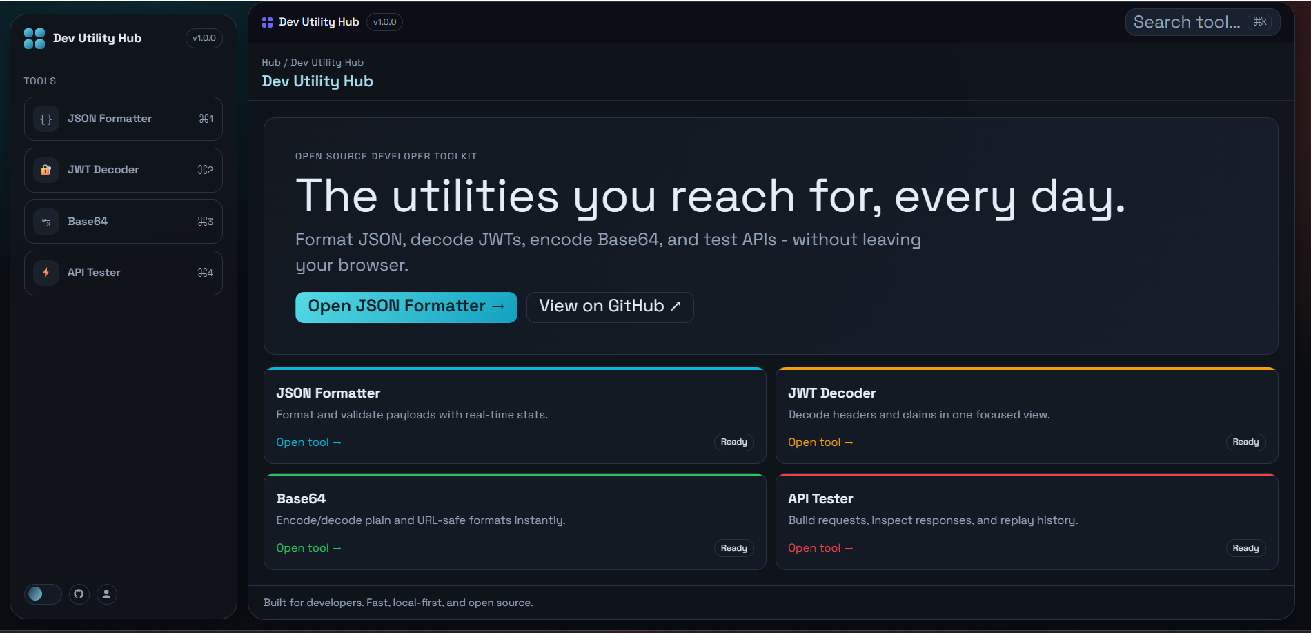 Dev Utility Hub Screenshot